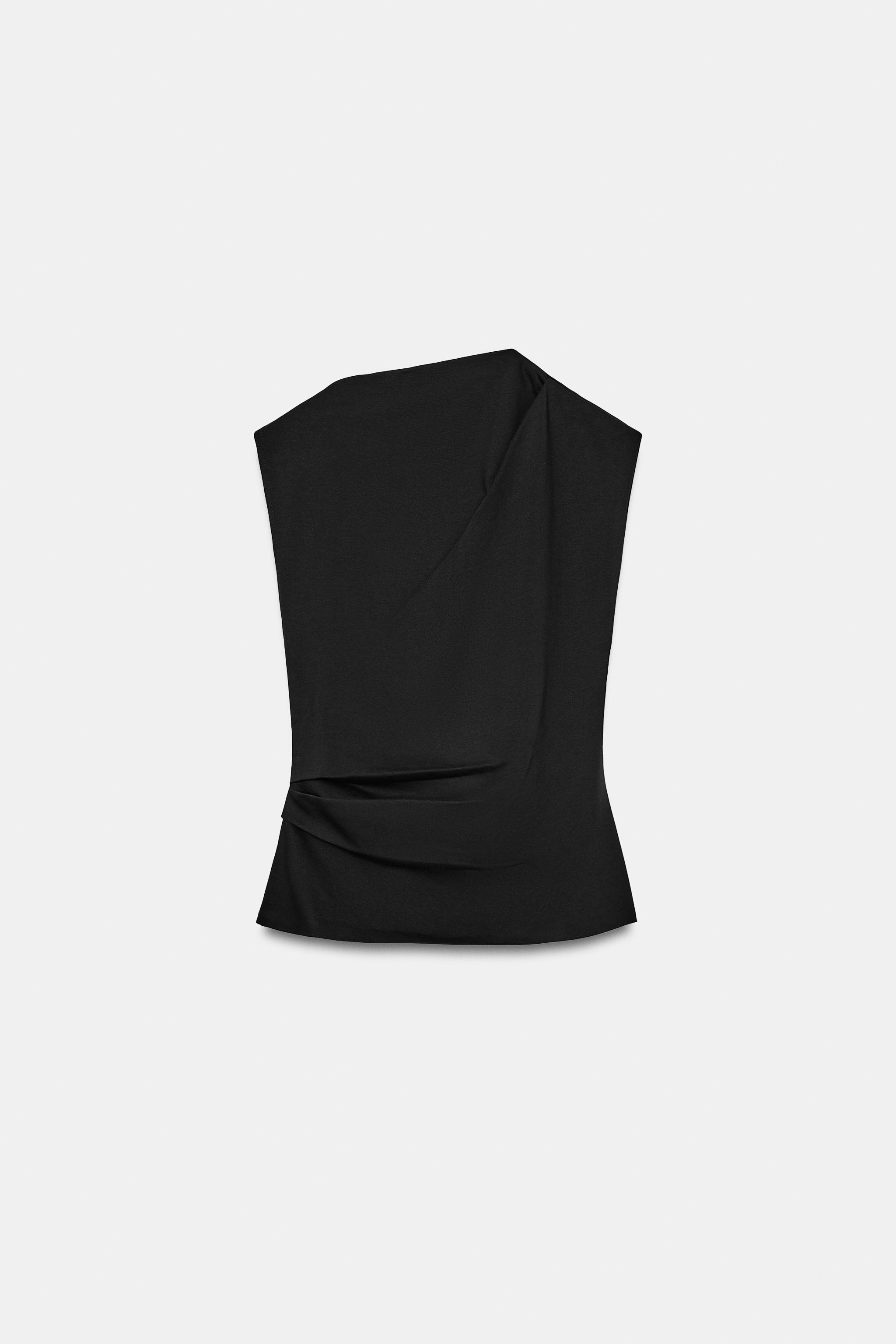 DRAPED COTTON TOP